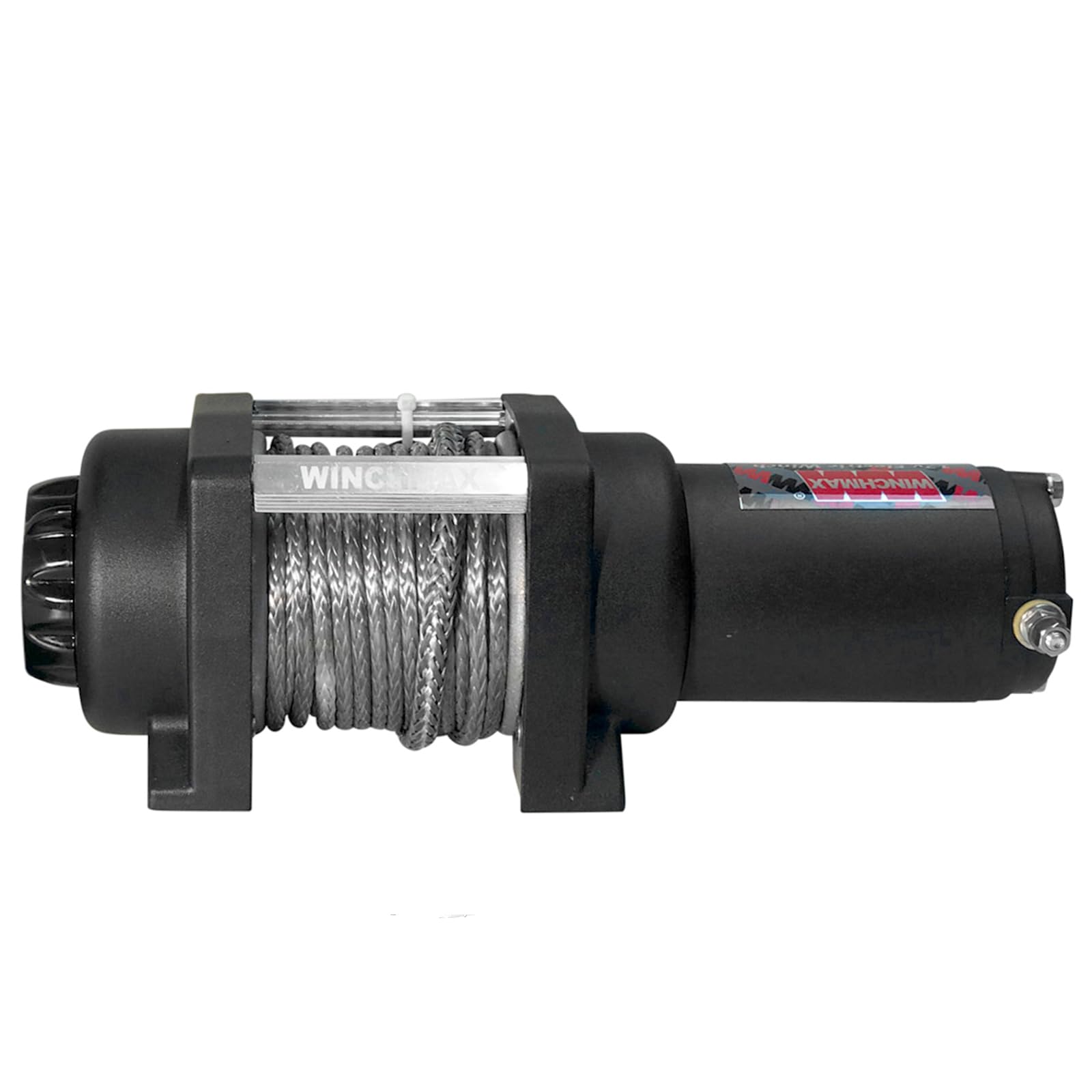 Winchmax Cabrestante eléctrico de Grado Militar de 24 V, Cuerda sintética Dyneema SK75 de 15,5 m x 5 mm, Gancho de Horquilla de 1/4 Pulgadas. Controles remotos inalámbricos para Dos Auriculares.