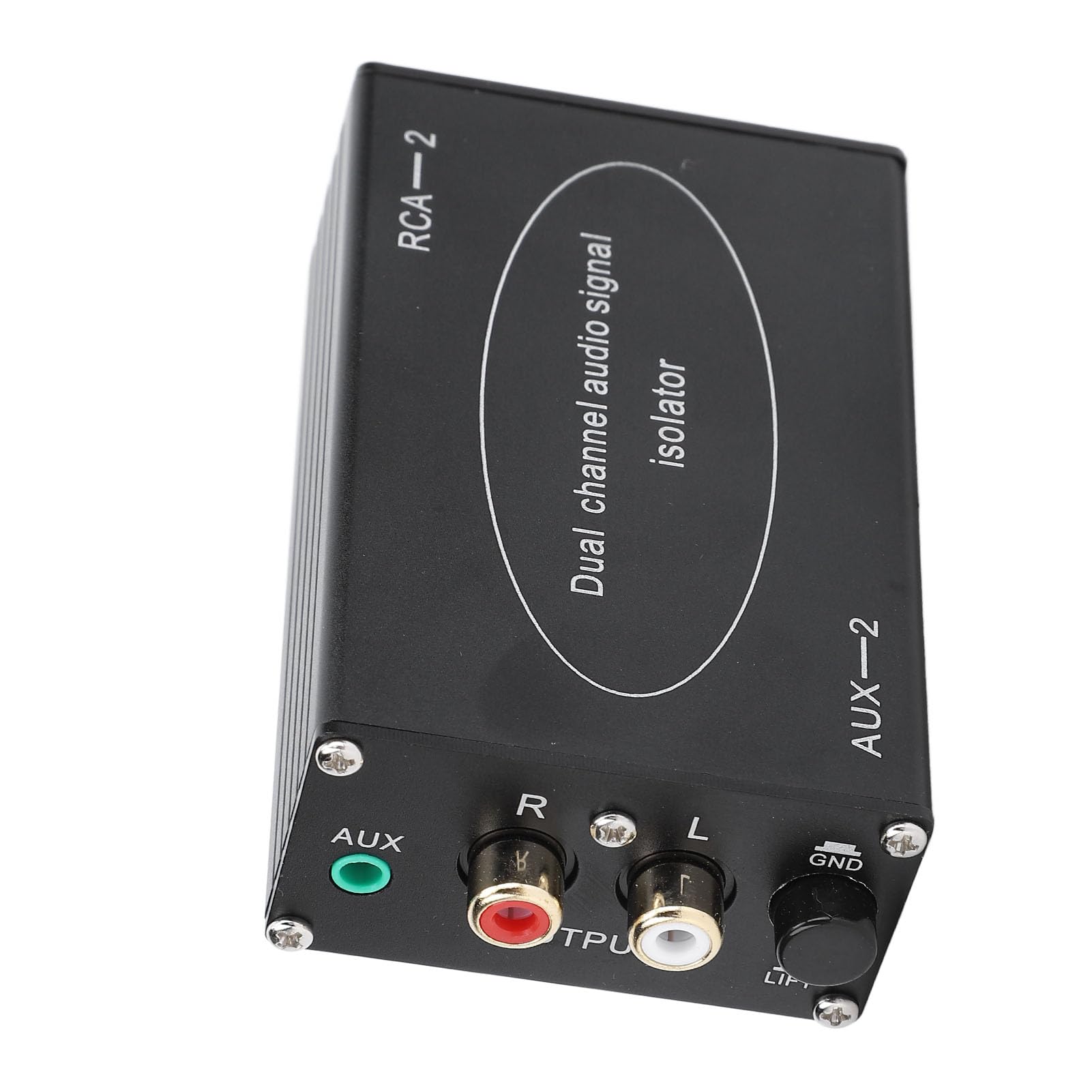 Aislador de Bucle de Tierra de Audio Dual R CA, Aislador de Señal de Audio de Doble Canal con Estéreo de 3,5 Mm y Conector de Sonido AV para Altavoz de Coche, Altavoz Doméstico