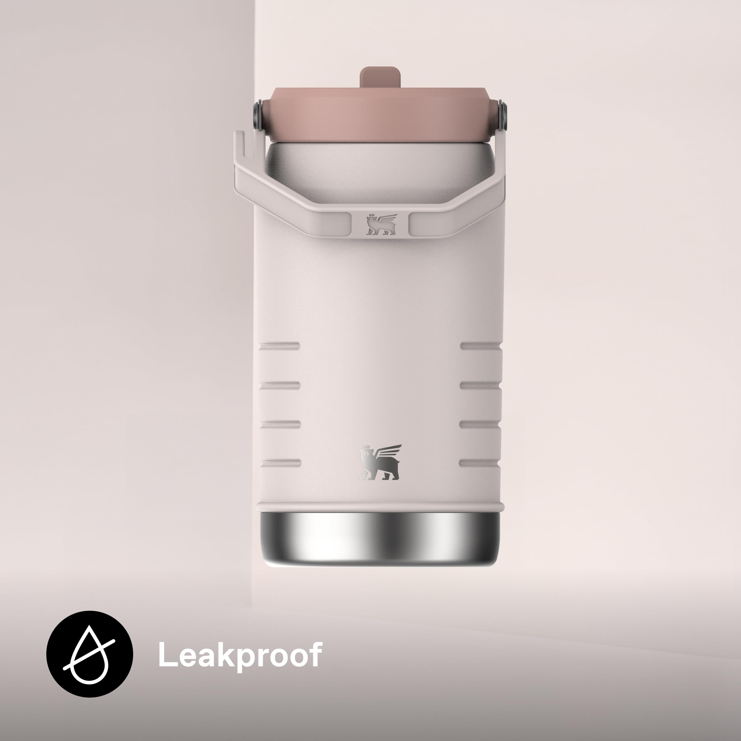 Stanley 1913 IceFlow Flip Straw 2.0 Jug 1.9L - Rose Quartz | Kühlt 20 Std. - 4 Tage eisgekühlt - Auslaufsicher - BPA-frei - Spülmaschinenfest