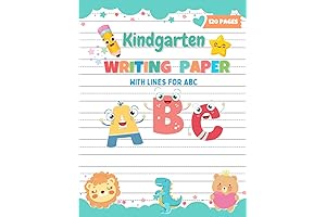Kindergarten Kids Handwriting Paper with Dotted Lines