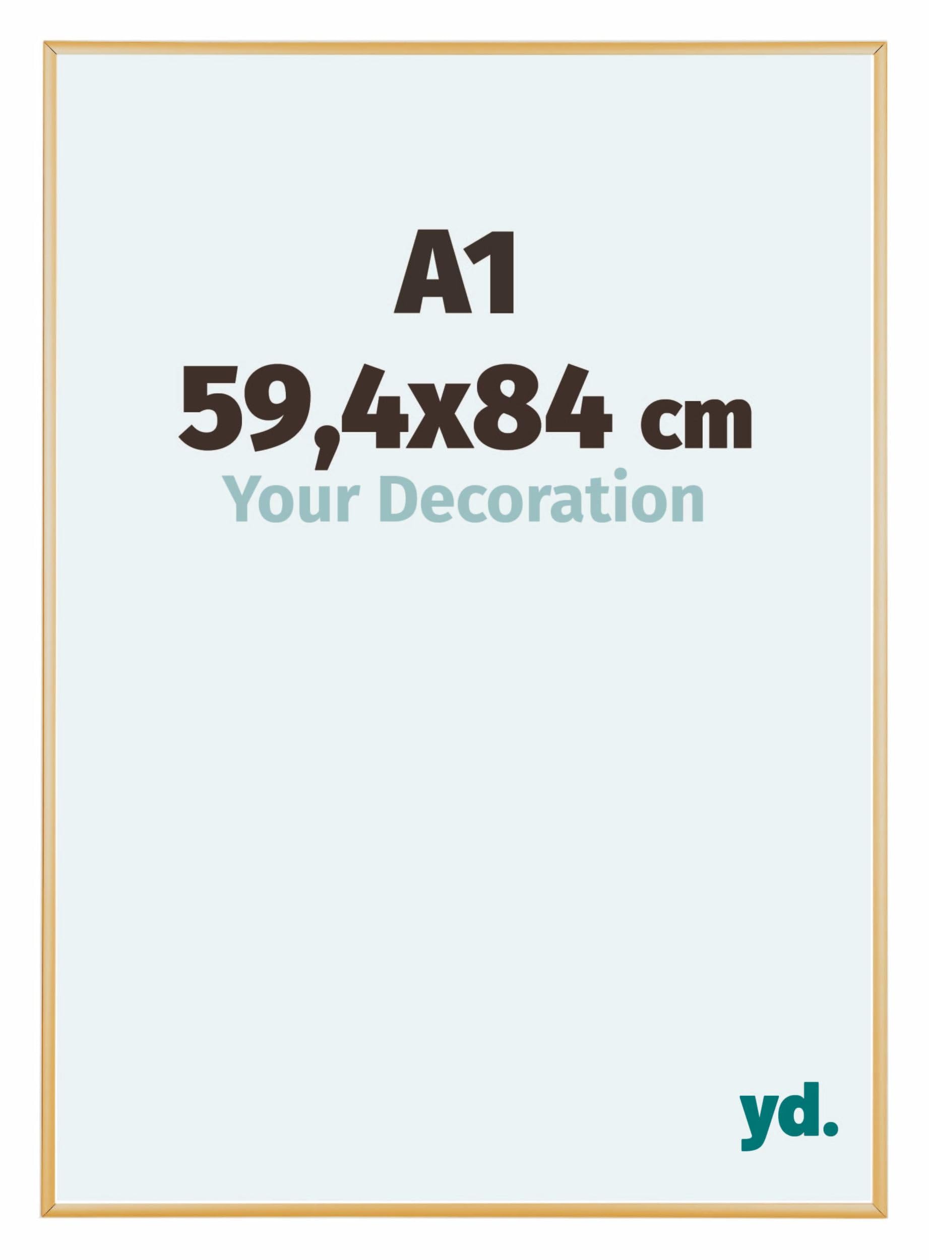 Your Decoration - Picture Frame A1 59,4x84 cm - Gold Vintage - Decorative Wall Frame in Aluminium with Antireflection - Frame A1 59,4x84 - Kent — image 1