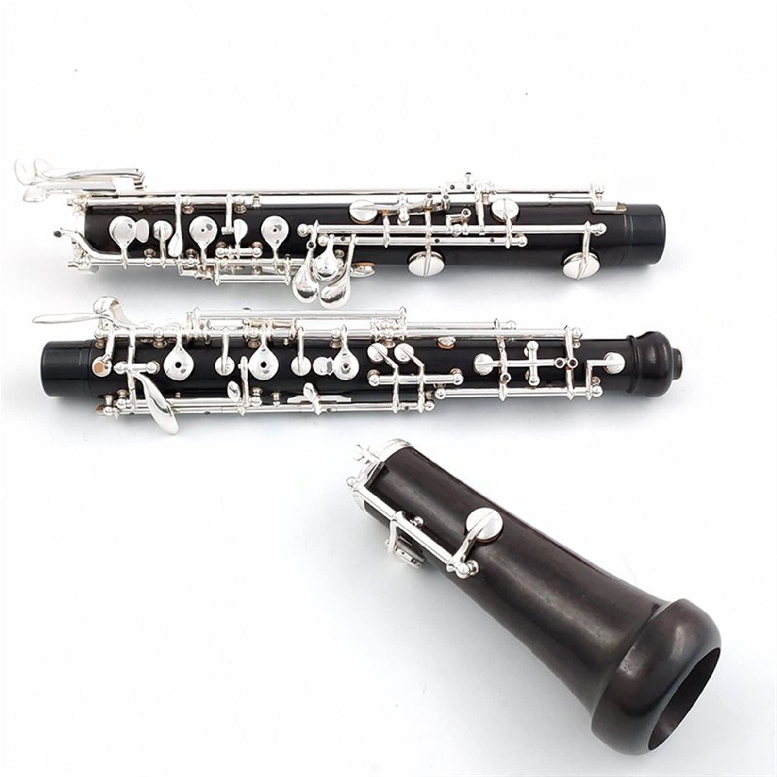 ZUZU Profesional C Key Oboe Ebony Totalmente Completamente Automático Estilo De Oboe Cupronickel Plateado Plateado con Estuche Piezas de Oboe
