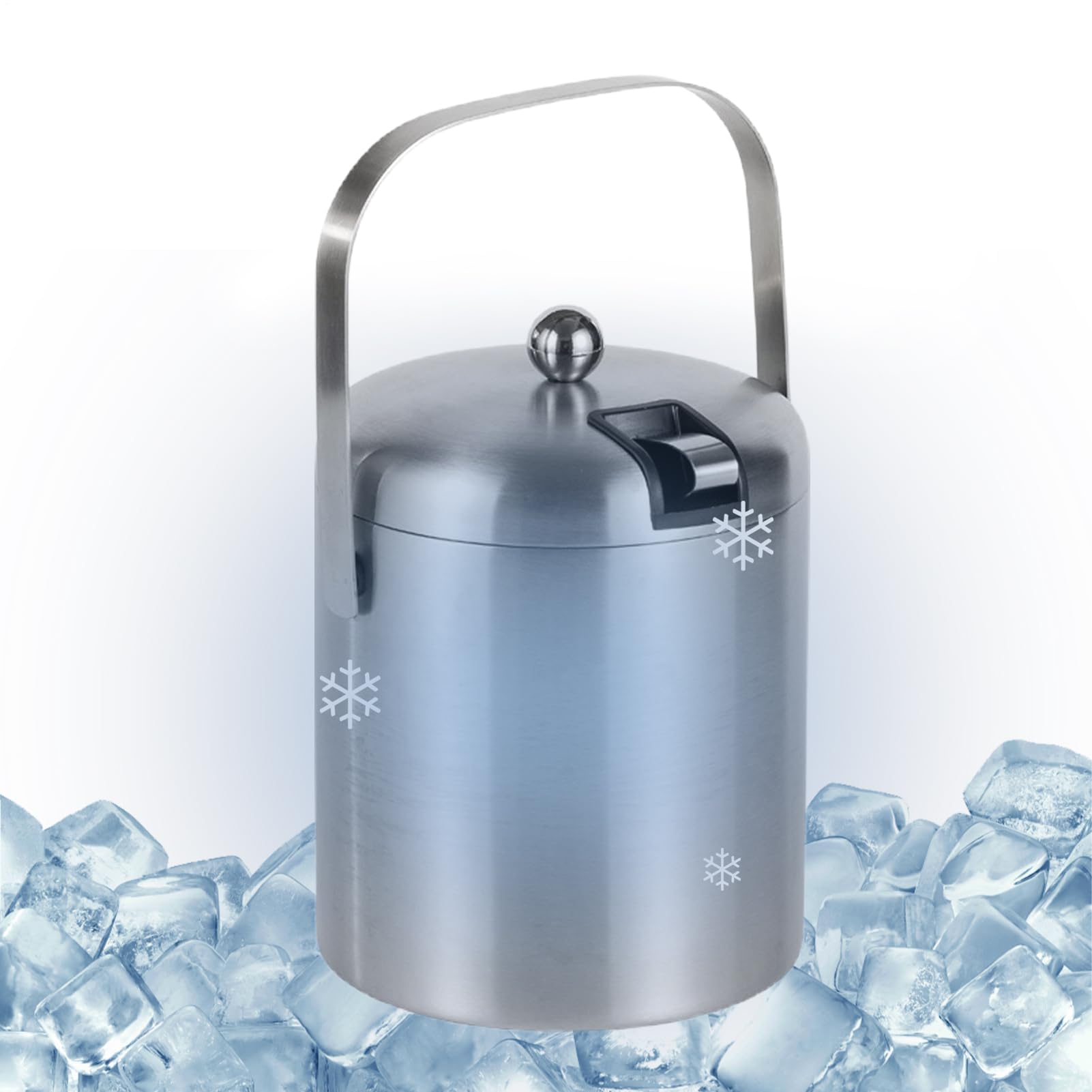 Muiltvoe Party Ice Bucket | 1.3L Ice Drinks Cooler Bucket,Champagne Drink Cooler | for Beverage Beer Champagne Wine Party Outdoor Kitchen Picnic Barbecue