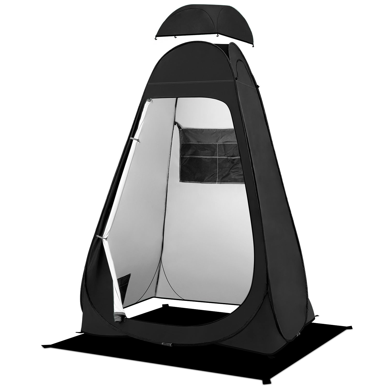 brian & dany pop up shower tent, portable privacy camping changing tent, camp toilet bathroom pod with rain shelter & windows, upf 50+ & waterproof, 47.2" x 47.2" x 74.8"