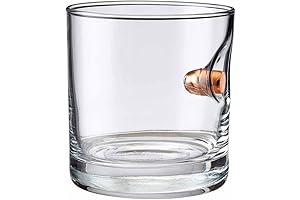 BenShot Rocks Glass with Real Bullet Imbedded Inside