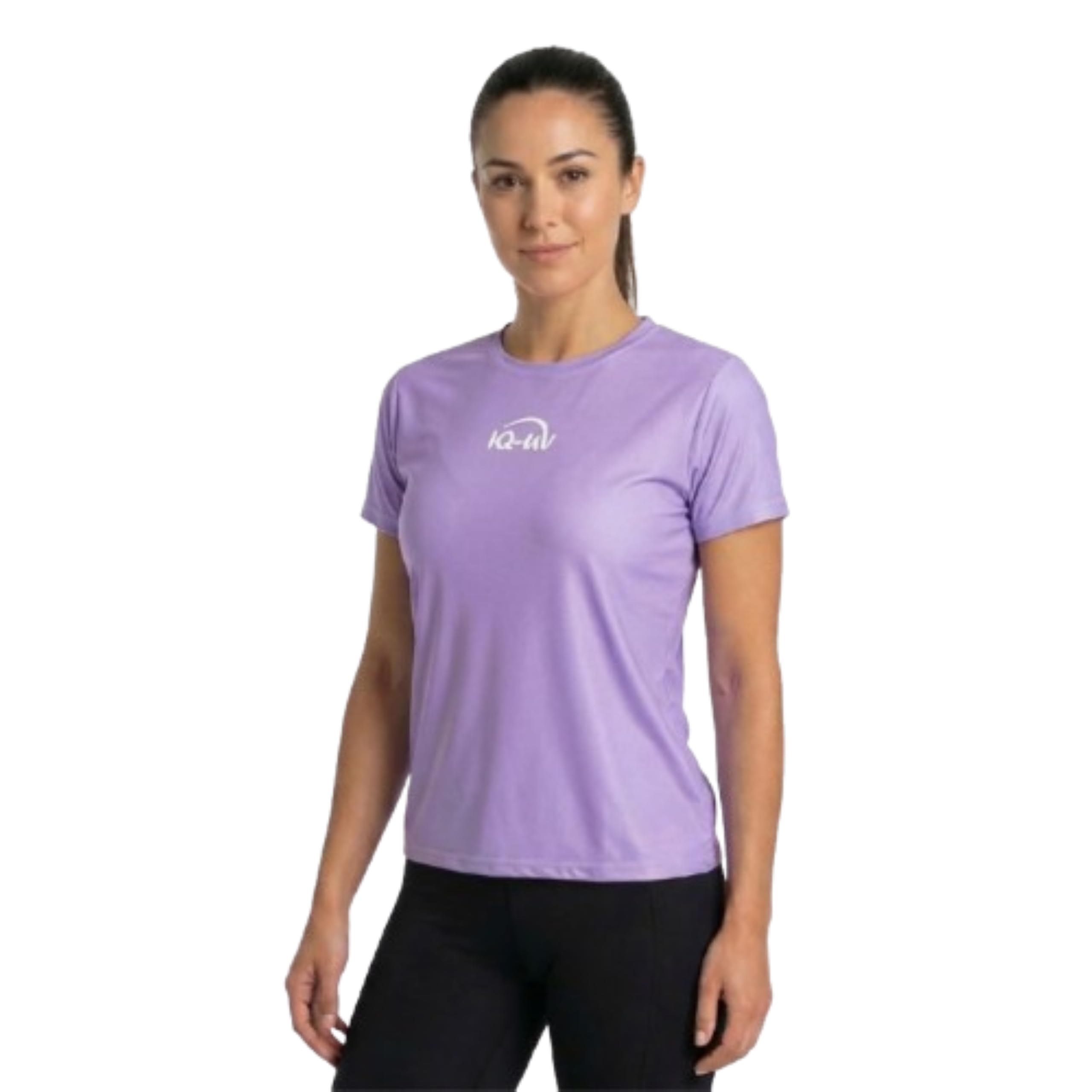 iQ-UV Shirt Damen Kurzarm Lila 3XL - Rash Guard Schwimmshirt für Frauen