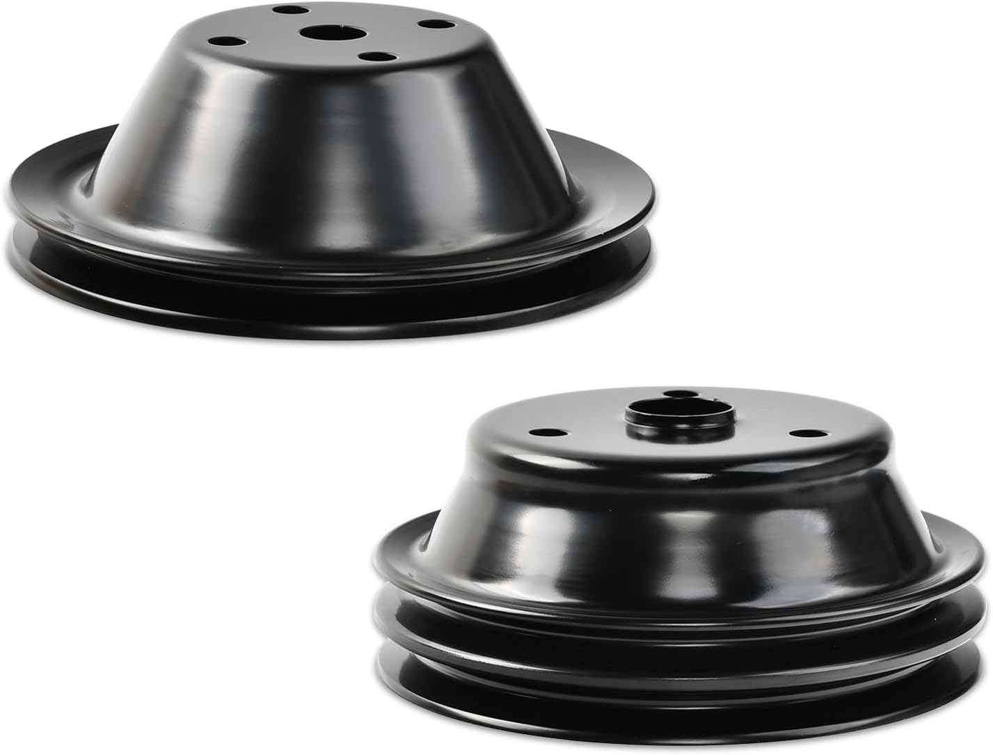 SSN Steel Small Block Chevy 1 Groove Long Water Pump & 2 Groove Crankshaft Pulley LWP for SBC 262 265 267 283 302 305 307 327 350 400