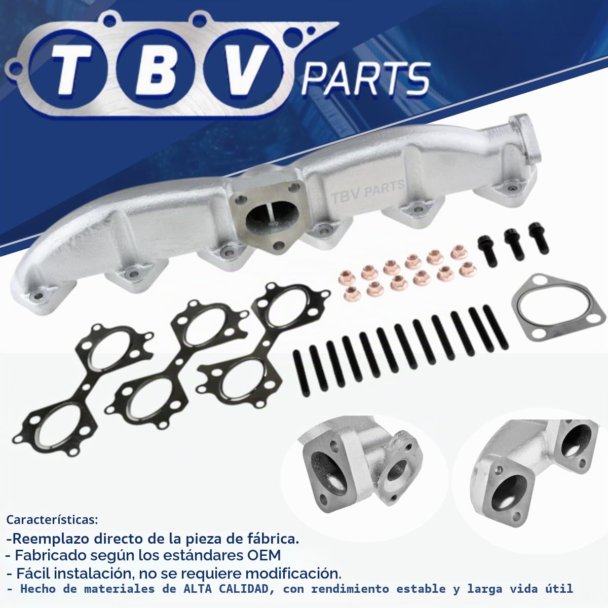 Colector De Escape 11622248166 Mas Juego De Juntas 18407788422 Hecho De Hierro Dúctil 11627788422 Compatible Para E60 E61 E65 X5 3.0d 2.5d M57 M57N 325d 330d 525d