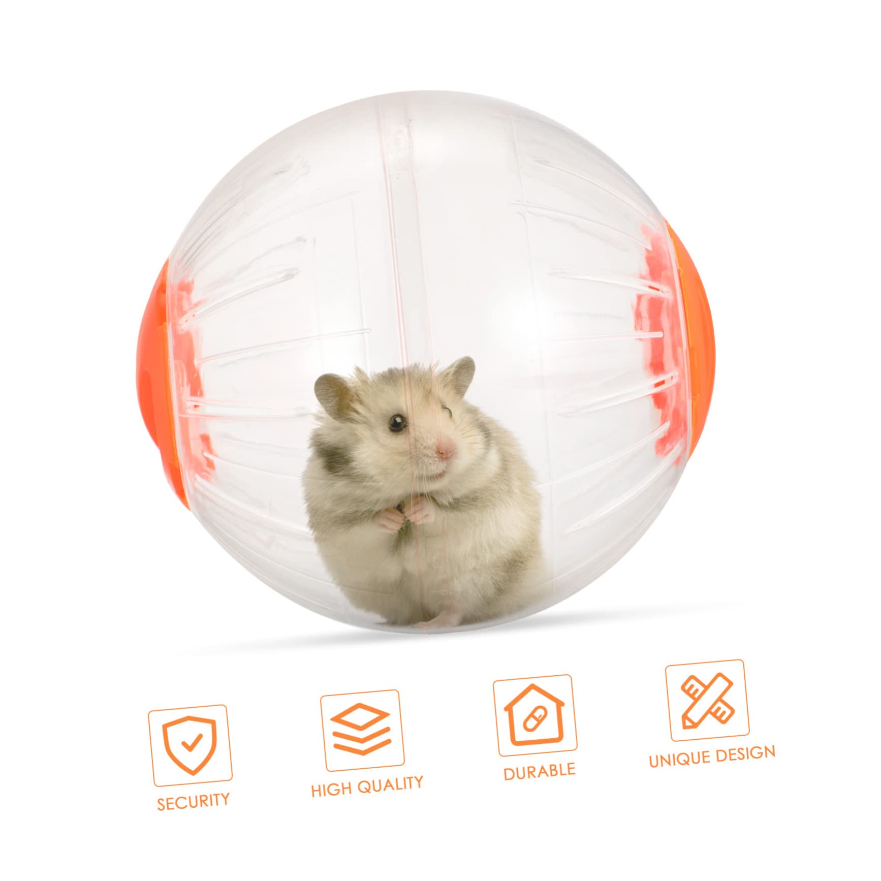 minkissy 2stücke Hamster Spielzeug Laufball Für Kleintiere Sicherer Robuster Für Gesunde Bewegung Und Spaß Geeignet Für Hamster Eichhörnchen Und Andere Haustiere Orangefarben -frei