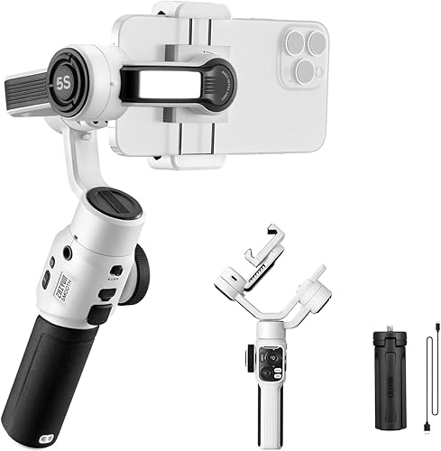 Zhiyun - Estabilizador de cardán Smooth 5S para teléfono inteligente estabilizador de celular estructura de 3 ejes Pro de mano para iPhone 14 Pro 13