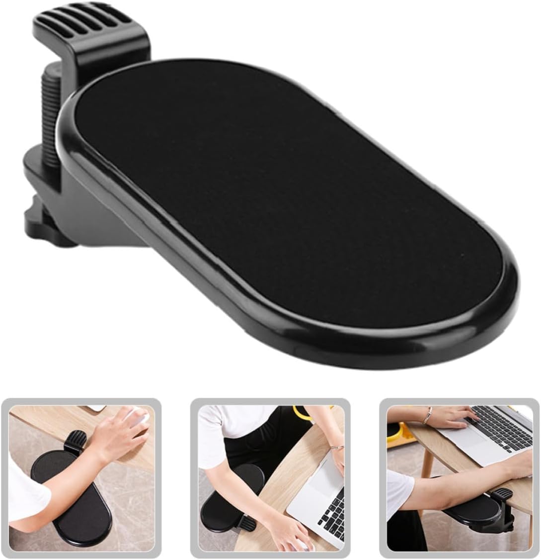 Adjustable Computer Arm Rest for Desk with Rotating Mouse Pad