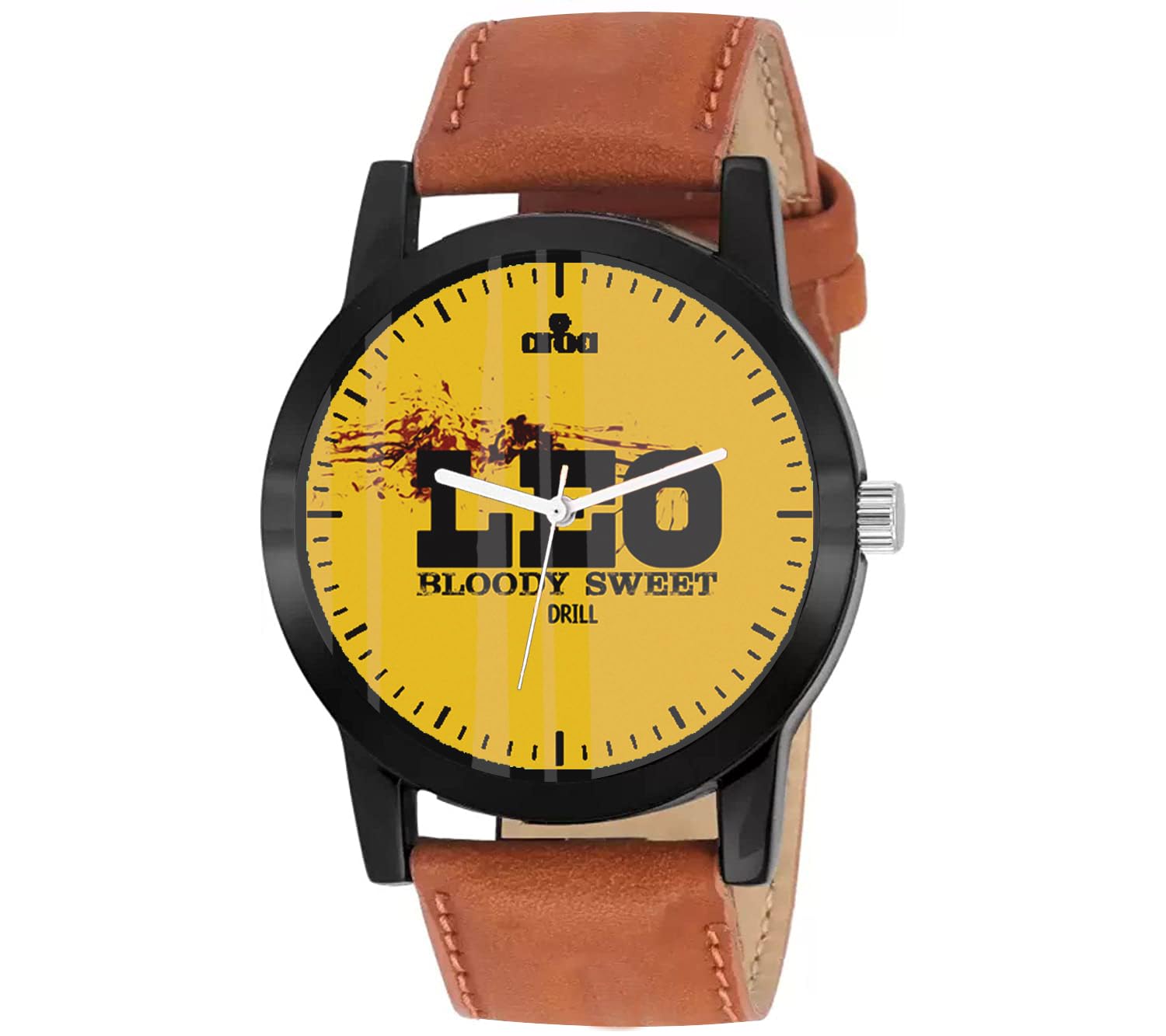 AROA Watch New Watch for Leo Bloody Sweet Model : 1047 Black Metal Type Analog Black Strap Watch Yellow Dial for Men Stylish Watch for Boys (B0CKBVPXQZ) Amazon Price History, Amazon Price Tracker