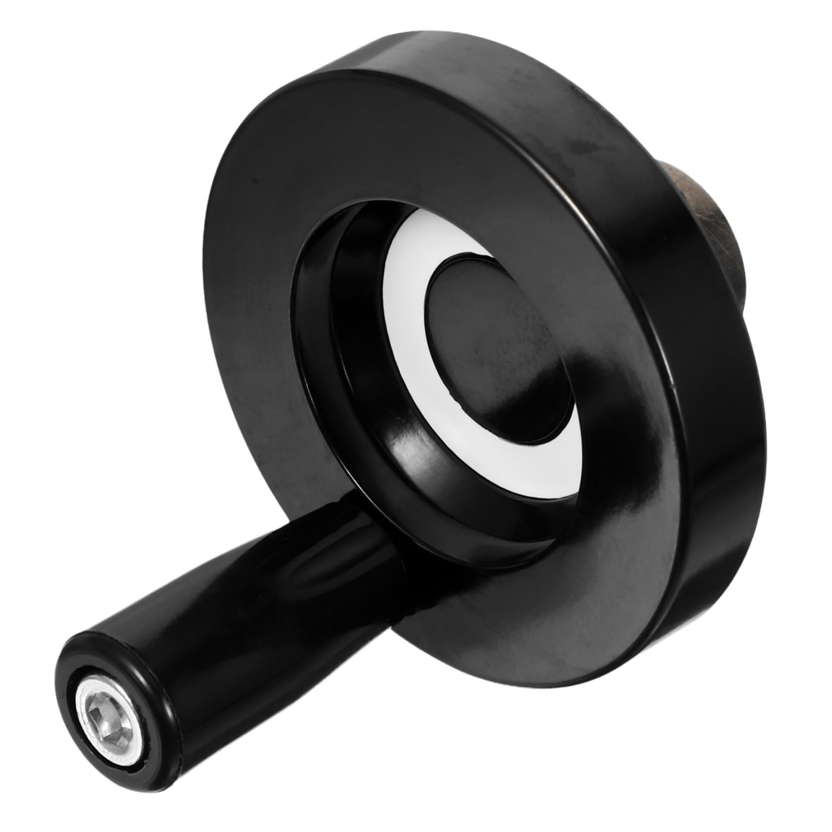 BELLIFFY 1pc Machine Tool Hand Wheel Cart Accessories Bakelite Hand Wheel Hand Wheel for Machine Folding Revolving Handle Wheels for Cart Handwheel Hand Crank Wheel Aluminum Alloy Black