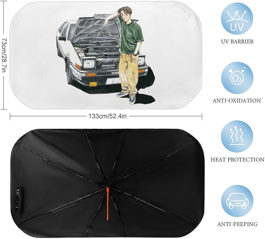 Amazon.co.jp: 車用サンシェード 頭文字d イニシャル D 藤原拓海