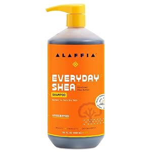 Alaffia EveryDay Shea Shampoo Unscented Gentle Cleansing Shampoo for Normal to Dry Hair Made with Fair Trade Unrefined