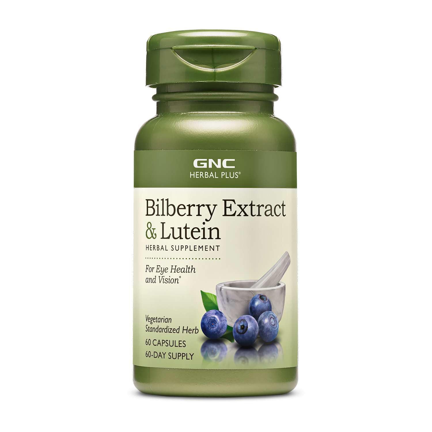 GNC Herbal Plus Bilberry Extract & Lutein Supplement, 60 Servings 1