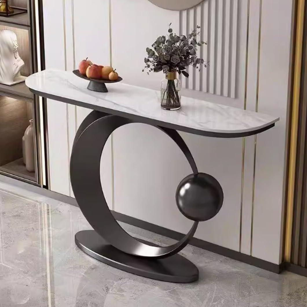 LYDBMYT Industrial Narrow Console Table with Metal Frame, Elegant Entryway and Hallway Solution for Living Room and Bedroom