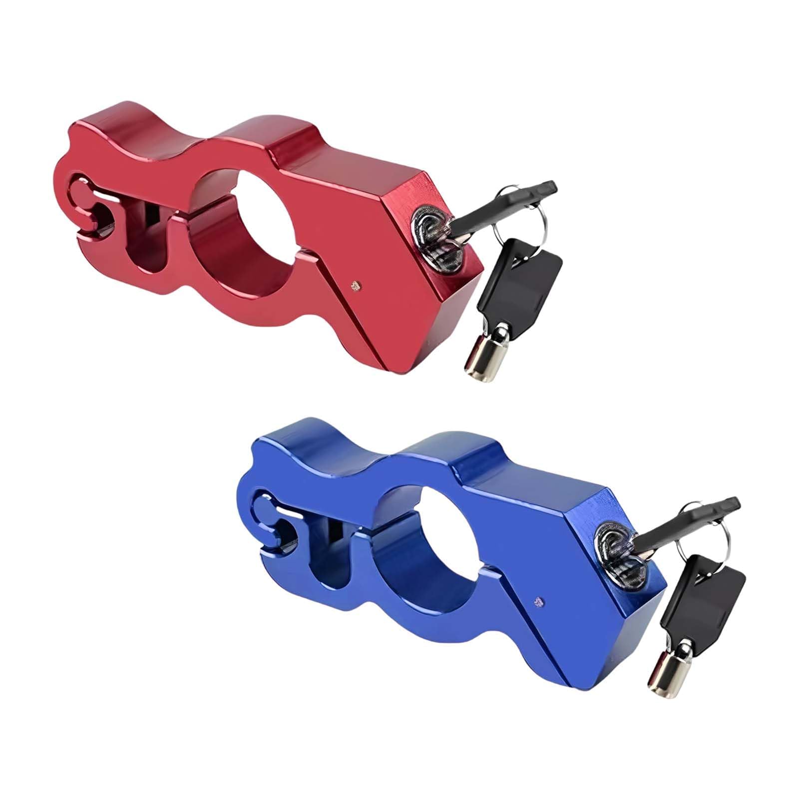 2 pièces Antivol de poignée,Antivol de sécurité pour Guidon,Antivol de Frein,Antivol de Frein de Moto,Antivol de Moto Universel,Antivol de Guidon de Moto,Convient aux Scooters, vélos, Motos