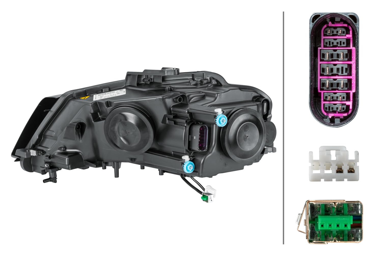 HELLA 1EL 009 648-401 LED/Bi-Xenon-Faro principal ECE - para circulación por la derecha - Delante, derecha