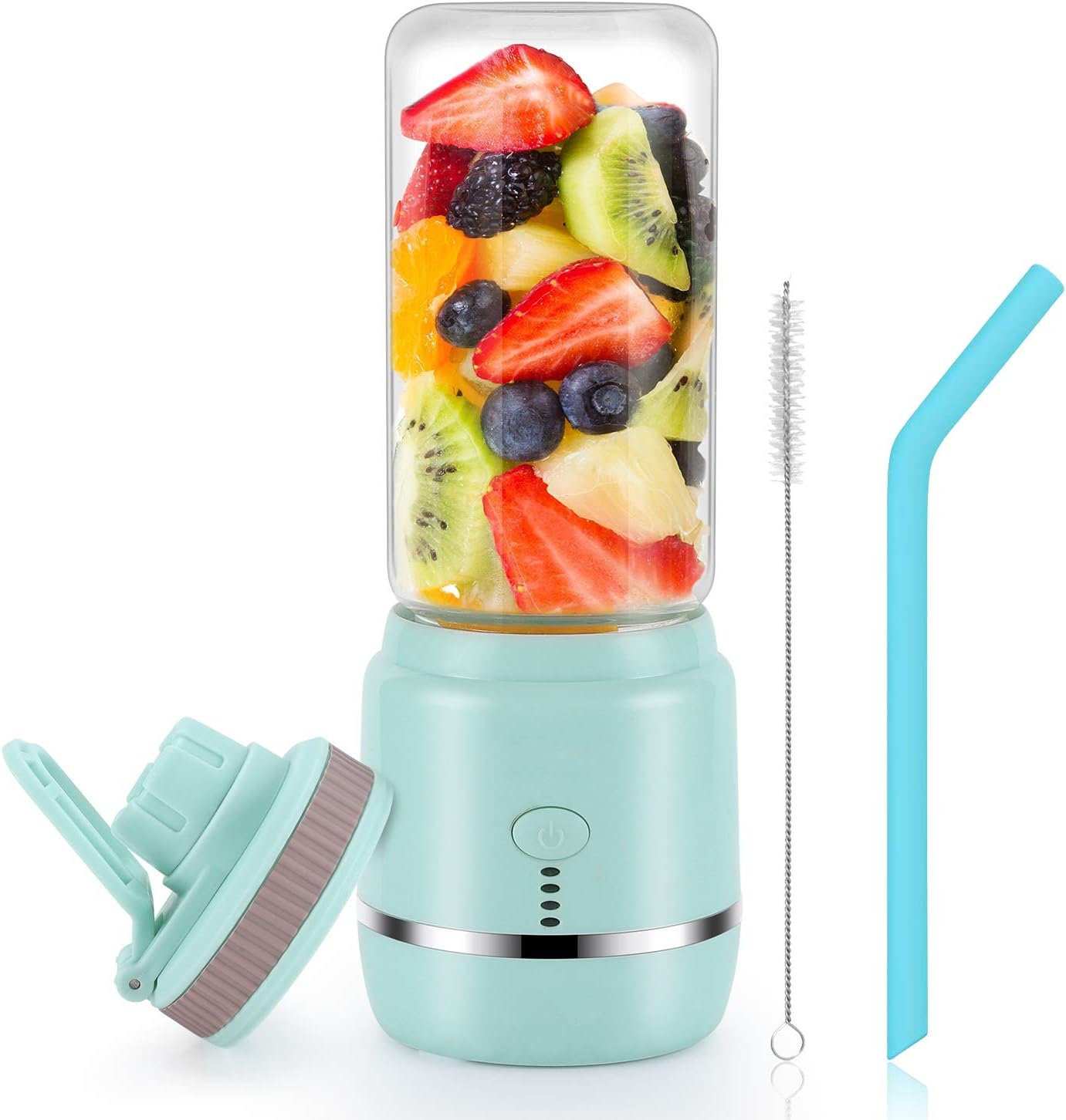Portable Blender, Personal Blender, Mini Juicer Cup USB Rechargeable and Personal Size Blender Smoothies akes,402ml,Fruit Juice, Mixer