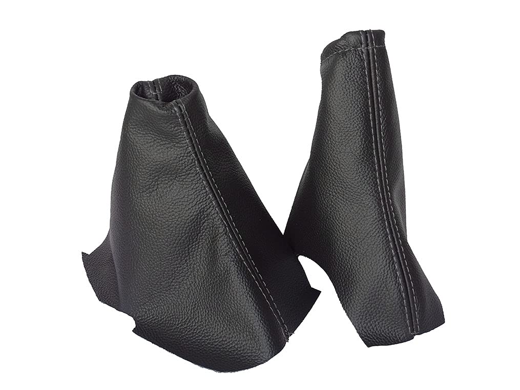 The Tuning-Shop Ltd Shift Ebrake Boot Compatible with Honda Civic MK9 Hatchback Tourer Leather Various Stitching Colour Available (Grey Stitch)