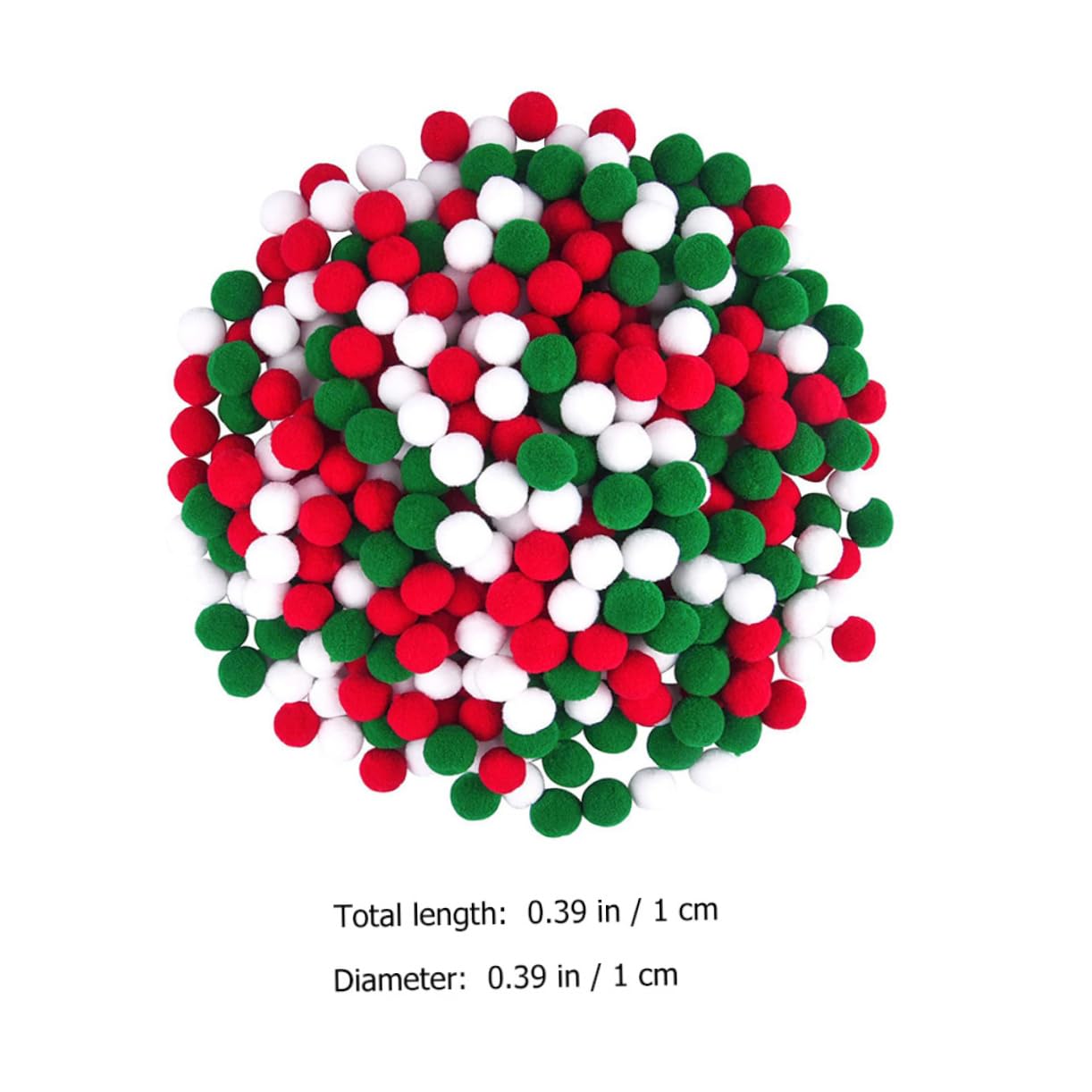 Zerodeko 5 Juegos Pompones De Decoración Navideña Bolas De Fieltro De Navidad Manualidades con Pompones Rojos Adornos Navideños De Fieltro Decoraciones Dulce Poliéster 2000 Piezas X 5