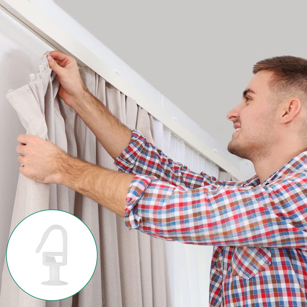 Sheryl&Rain Gardinenhaken Set - 40 Gleiter + 40 Haken Für Vorhangschienen