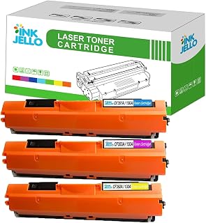 InkJello Compatible Toner Cartridge Replacement for HP Colour LaserJet Pro MFP M176n M177fw CF351A CF352A CF353A (Cyan/Yellow/Magenta, 3-Pack)