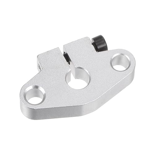Miniatura 4 de uxcell Soporte de guía de riel de barra de sujeción lineal SHF8, soporte de montaje de aluminio para varilla de movimiento lineal de 0.315 in de