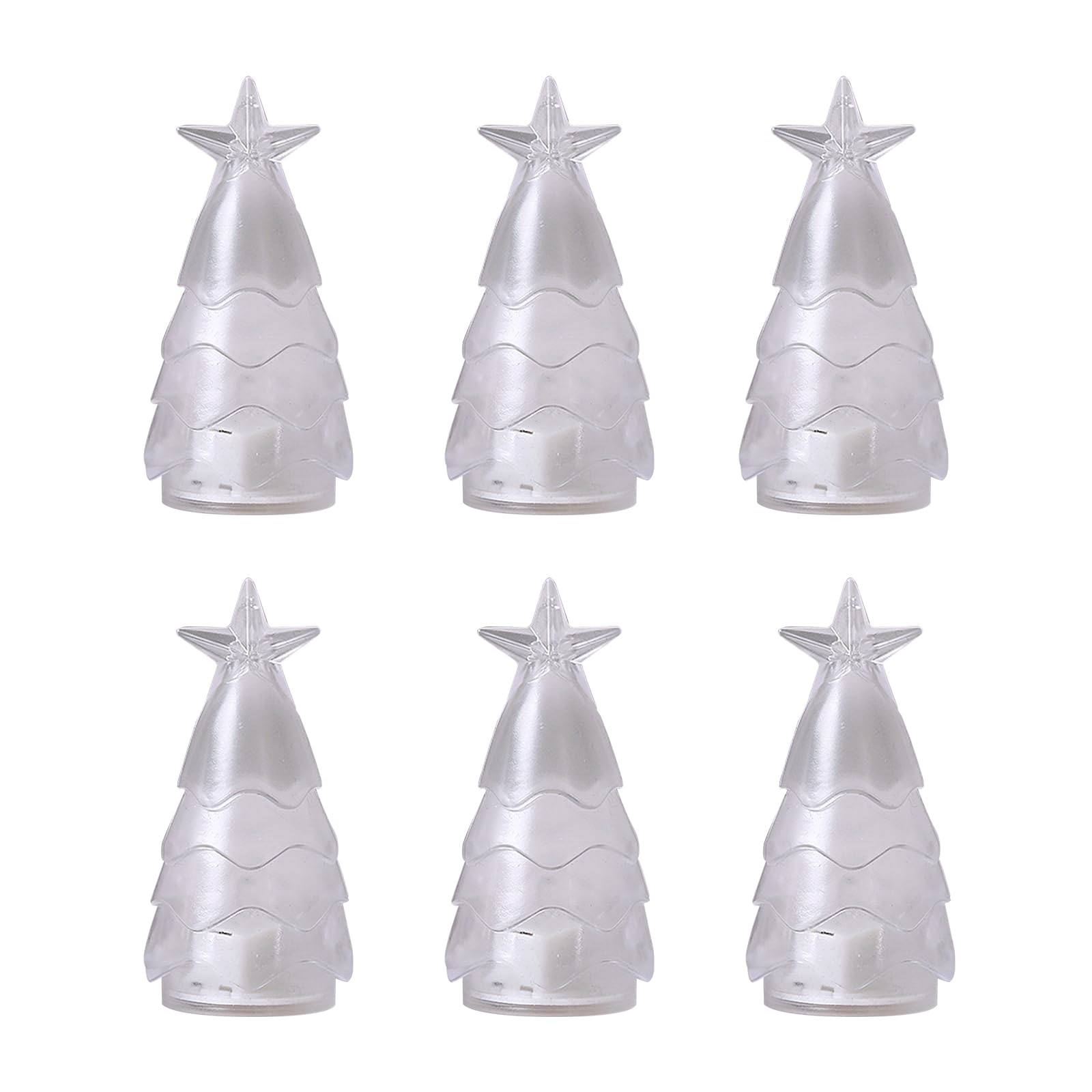Buxuaaaa Of 6 Christmas Tree Lights Ideal Creating a Warm Atmosphere During the Holiday Household Christmas Decorations