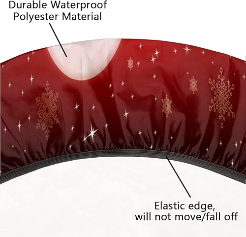 Miniatura 253 de Mantel redondo ajustado con diseño de mandala de flores, mantel circular bohemio y colorido con borde elástico, impermeable, lavable, de poliéster
