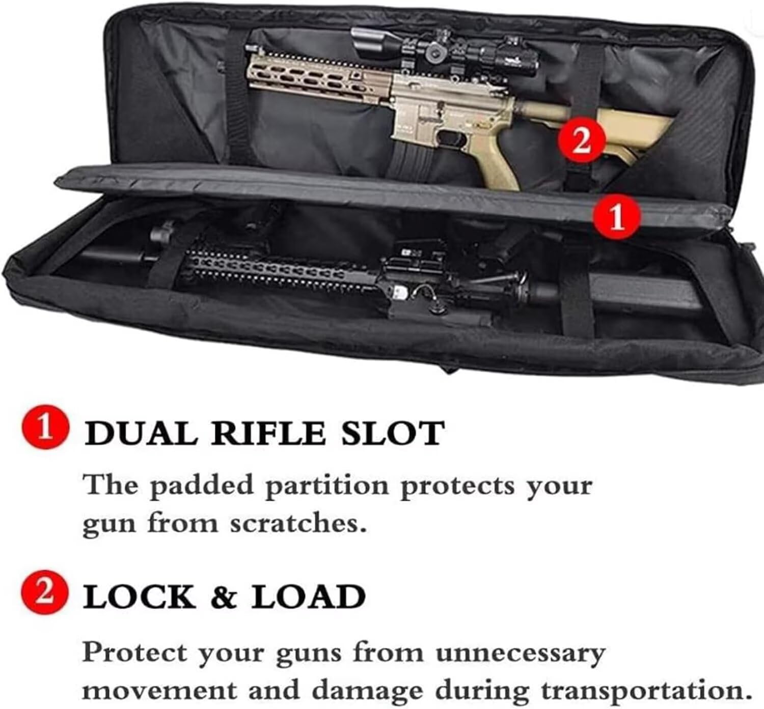 Genérico Caza Táctica Rifle Gun Case Airsoft Gun Bag al Aire Libre Militar de Tiro de Francotirador Pistola de Transporte Mochila de Protección