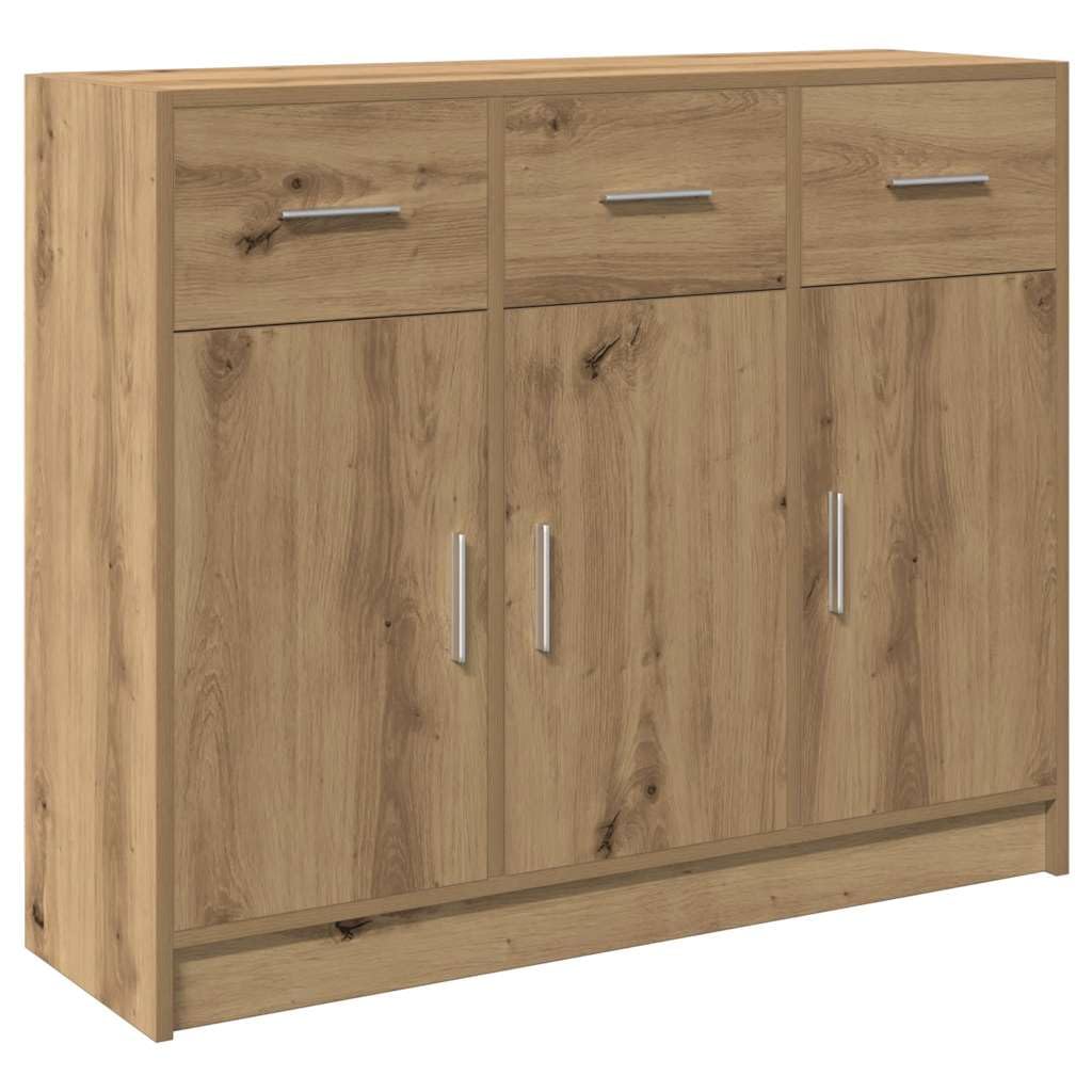 vidaXL Sideboard - Artisan Oak Engineered Wood Storage Cabinet/Buffet 91x28x75 cm - Home/Office/Living Room