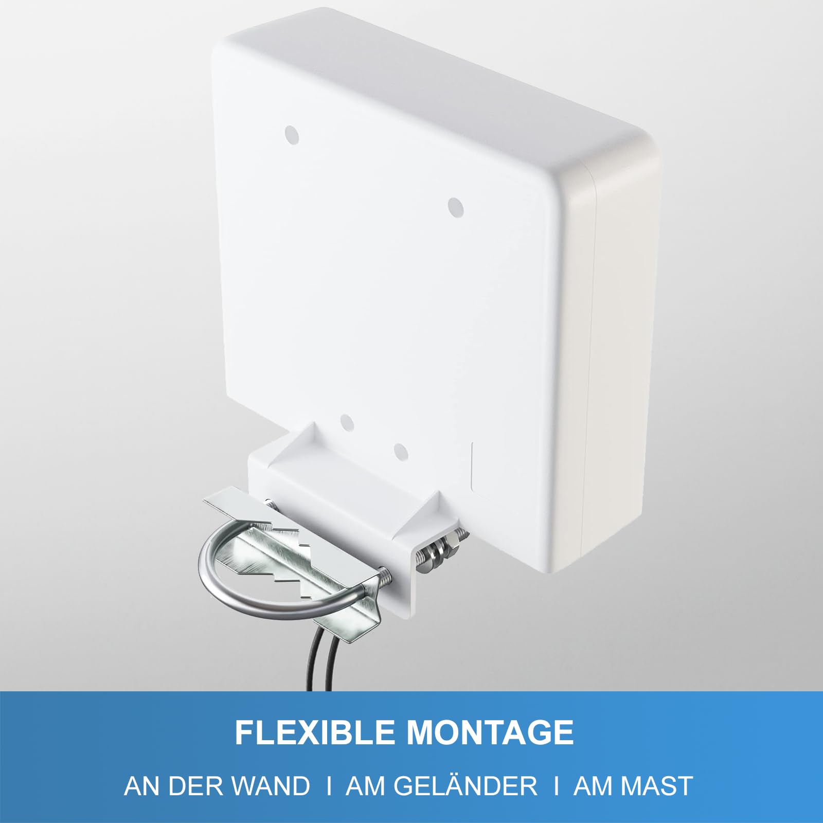 5G LTE Antenne Außenantenne Multiband Duo Antenne 5G / 4G / 3G MiMo 2X 9 dBi max. Verstärkung Wetterfest Outdoor für LTE Router mit SMA Anschluss für alle Netze 690-3800 MHz von netshop 25