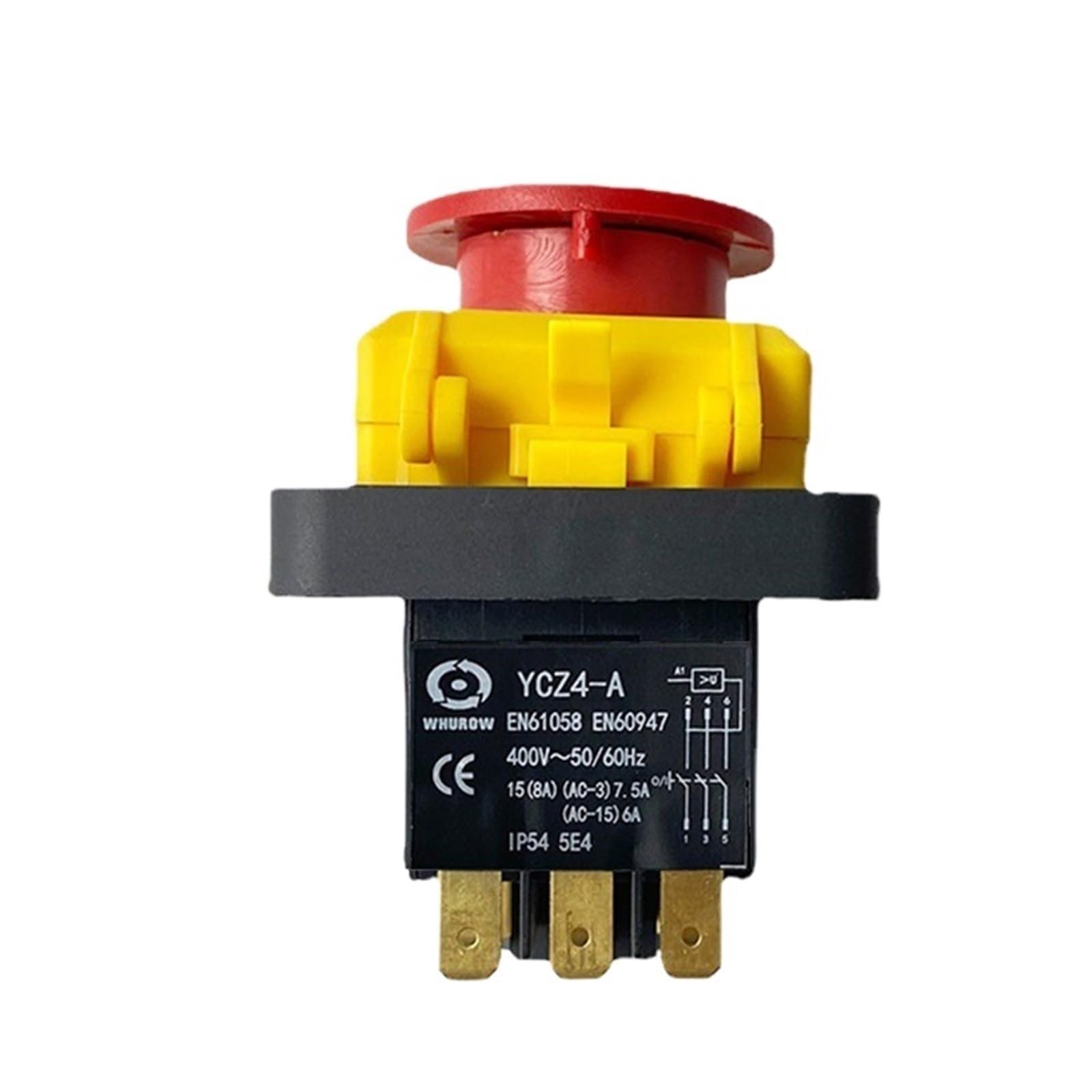 YCZ4-A electromagnético 400V 7 pines corte de energía subtensión protección contra cortes de energía herramienta de jardín interruptor de parada de emergencia KJD18