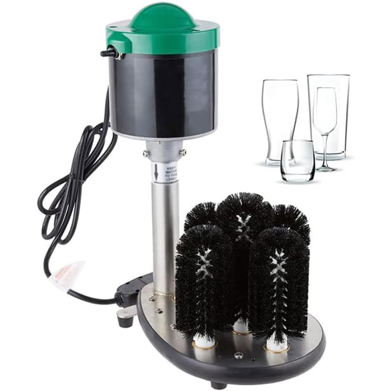 Lavabicchieri automatico per bar e ristoranti, pulitore professionale per tazze a 5 spazzole con capacità di 200 tazze/ora