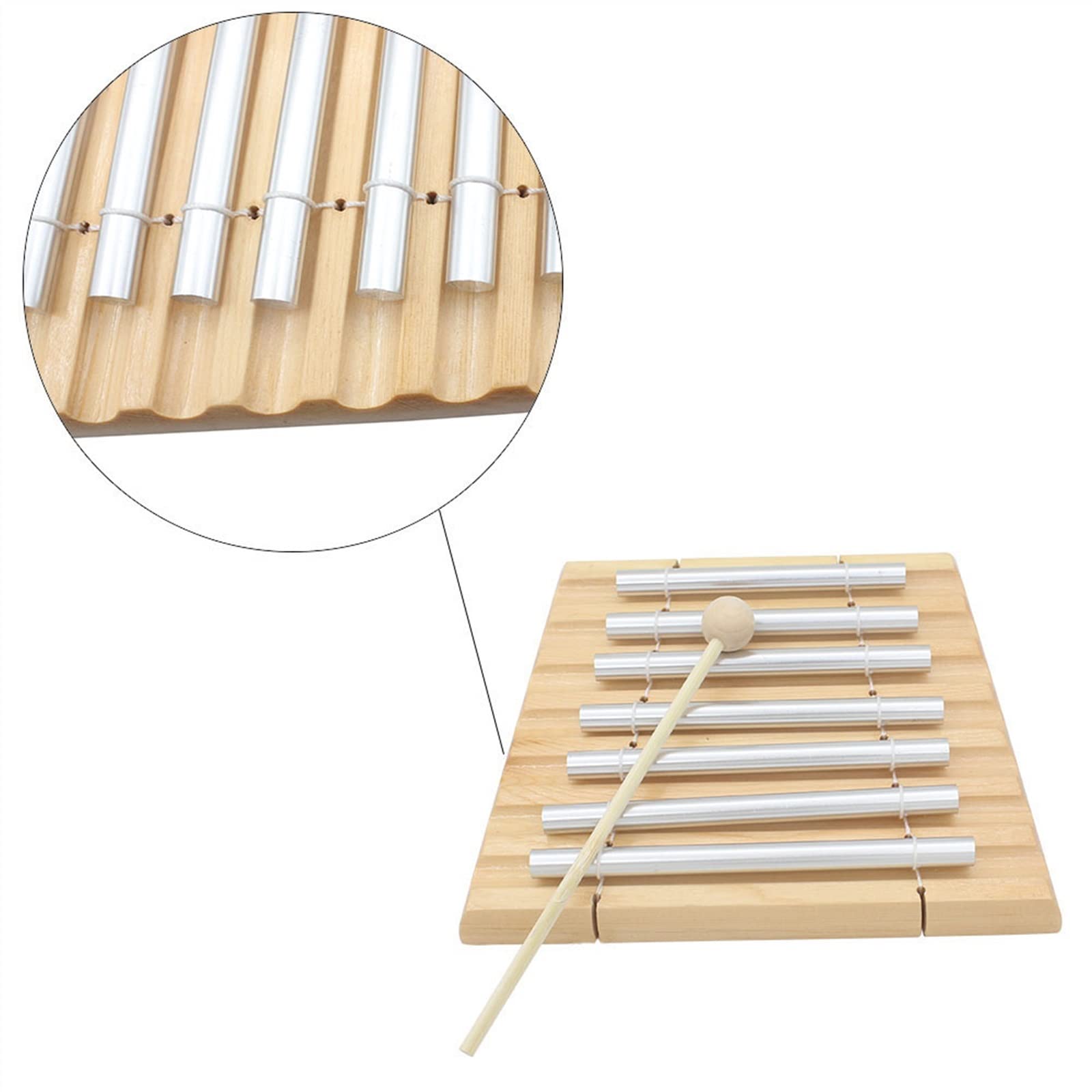 Percussão Musical Strumento A Percussione Per Principianti Con Campanello A Vento A 7 Toni Di Alta Qualità Con Mazza Xilofoni