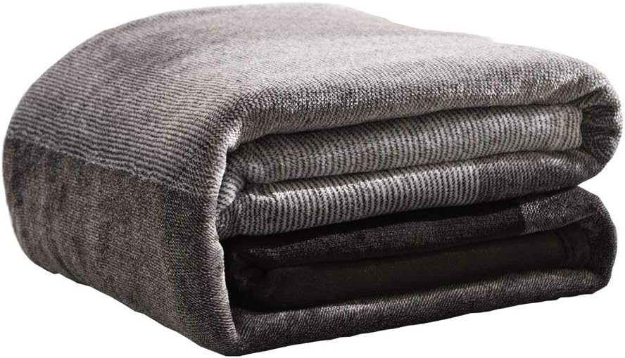 Flannel Fleece Throw Blanket, Super Soft Three Color Stripe Plush Quilt for Bed/Couch/Sofa(87’’ x 95’’)