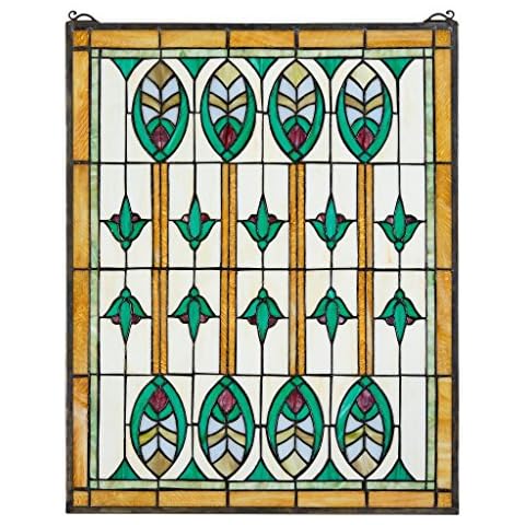 Stained Glass Panel - Elmslie Kunsthandbuntglas-Fenster Behang - Fensterbehandlungen Cover