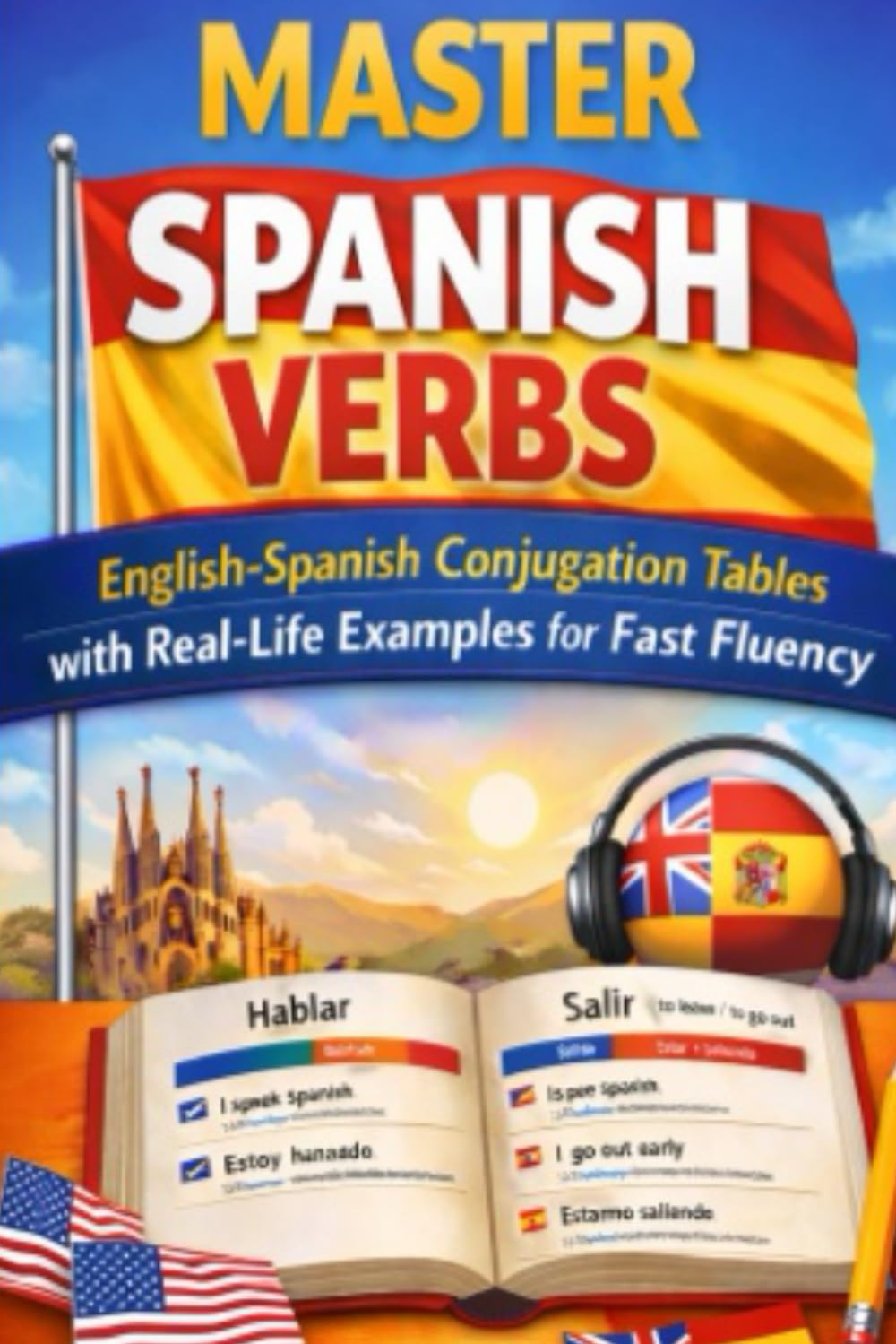 Master Spanish Verbs:: English‑Spanish Conjugation Tables with Real-Life Examples for Fast Fluency