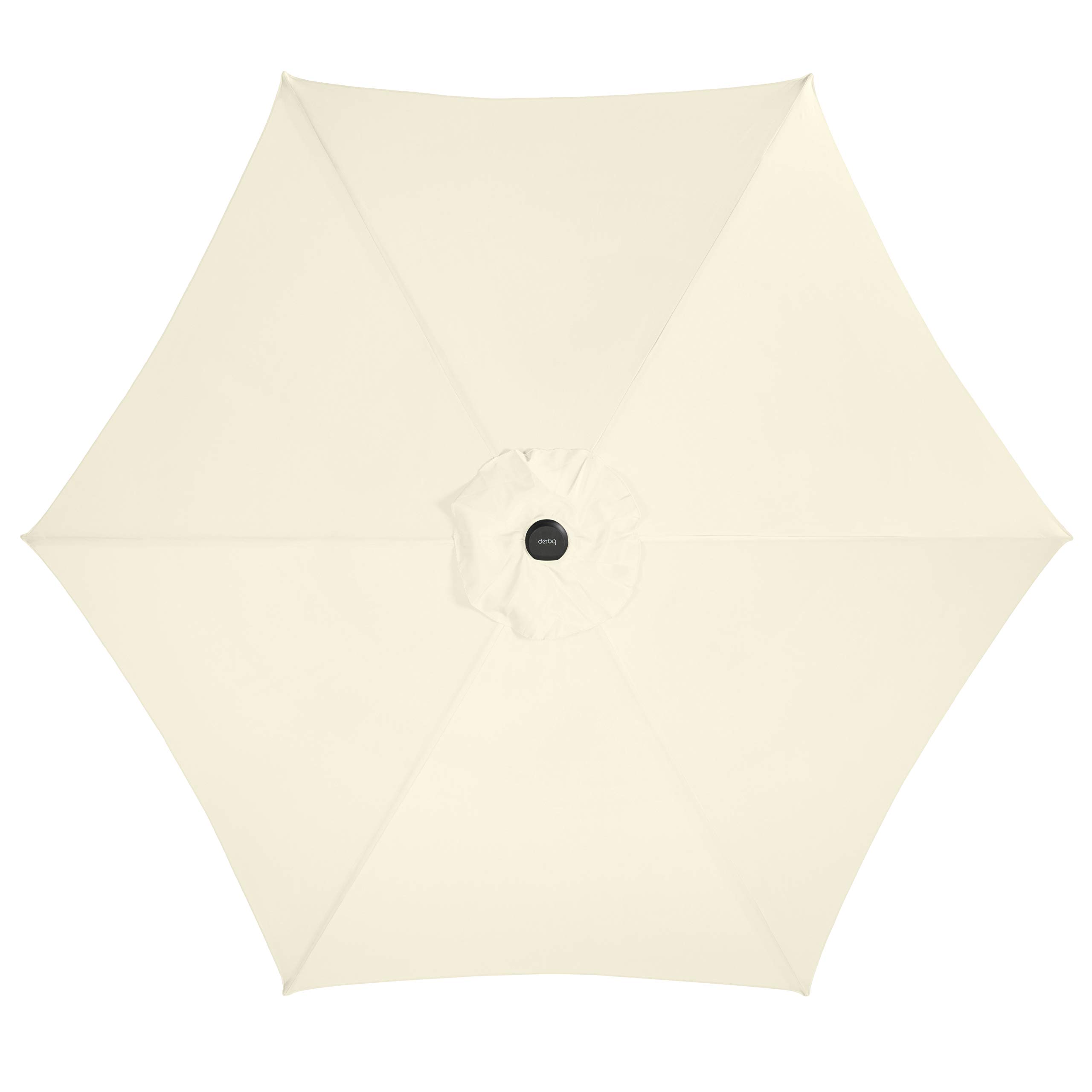 Doppler derby Basic Lift NEO 300 cm - Großer, runder Sonnenschirm für den Garten - Mit Kurbel - Regenabweisend - ca. 300 cm - Natur
