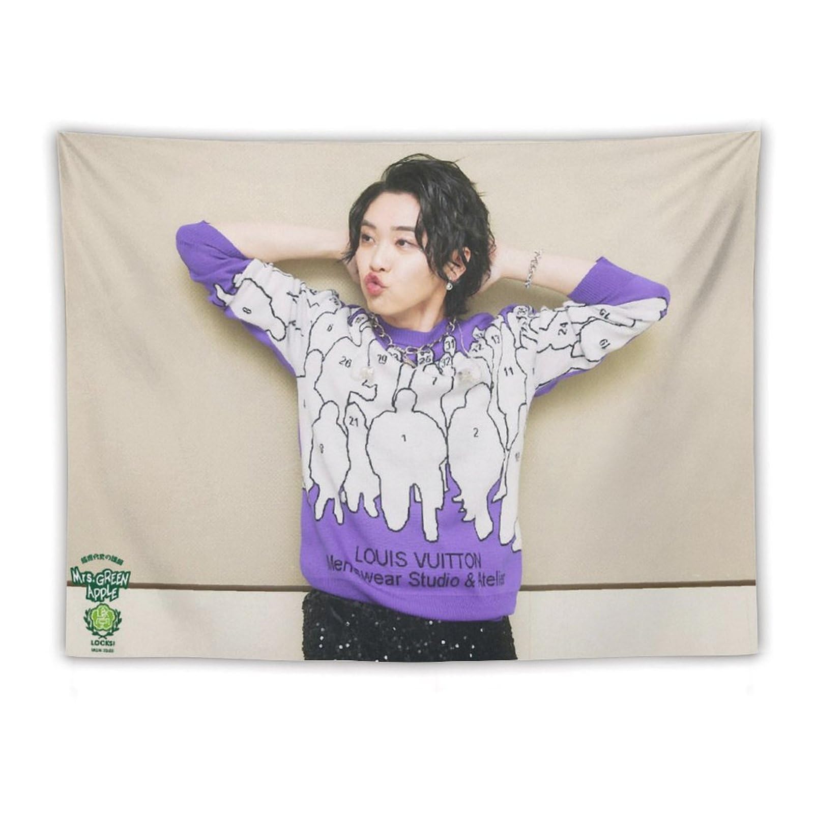 Amazon.co.jp: ミセス-大森 元貴 タペストリー 壁掛け 壁 窓の装飾