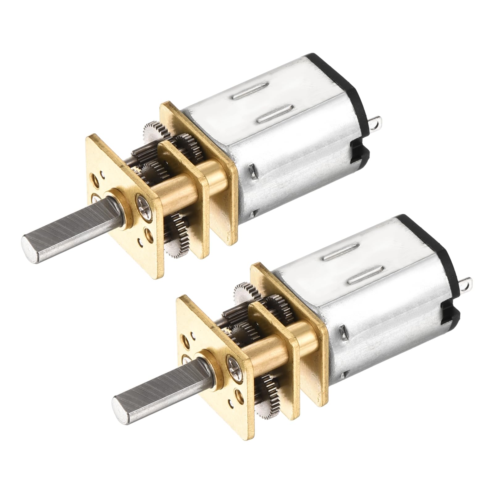 DMiotech 2Pcs 12V 100RPM Rated Torque 20 Output Shaft Length 10mm Micro DC Speed Reduction Motor Mini Metal Gearbox Motor for RC Car Robot Model DIY RC Toys Engine
