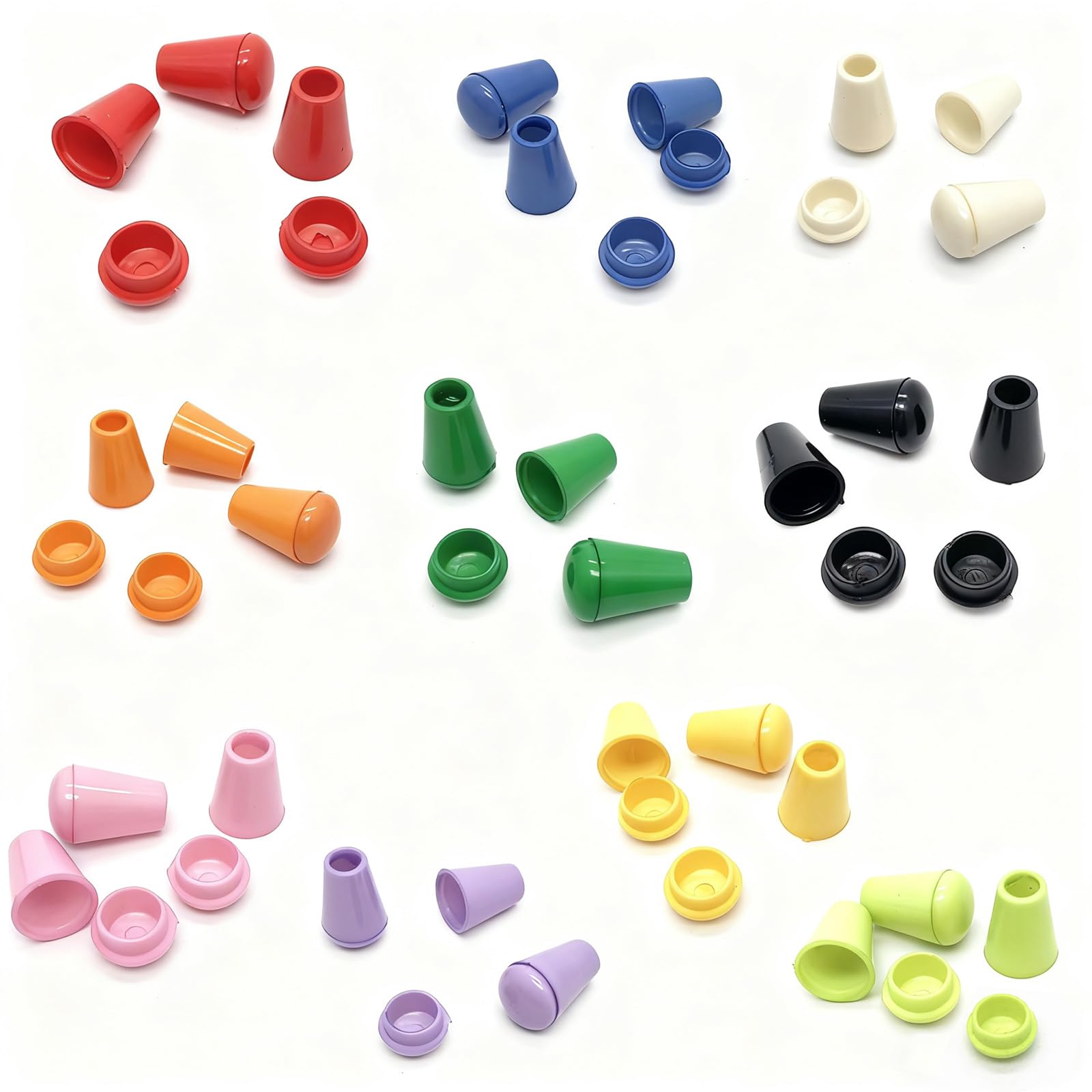 NIIIYTYB 25Pcs Paracord End Caps and Cord Locks Plastic Drawstring Stoppers and Toggles for Hoodie Rope Shoe Strings Shoelace Stop Clips Cord Ends Stops for Drawstrings and Clothing Accessories