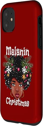 Miniatura 2 de iPhone 11 Melanin Christmas Black Girl Magic Women Mrs Claus Afro Love Case