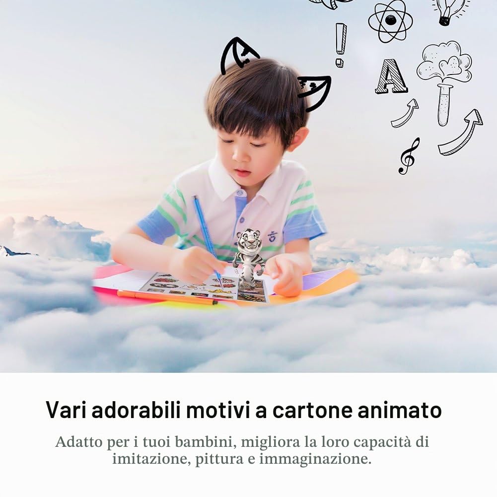 VBESTLIFE 20 pezzi 3D carta modelli, stampo di carta penna 3D per penna di stampa 3D penne 3D modelli per bambini fai da te.