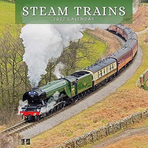 Steam Trains 2022 16-Month Wall Calendar Cover