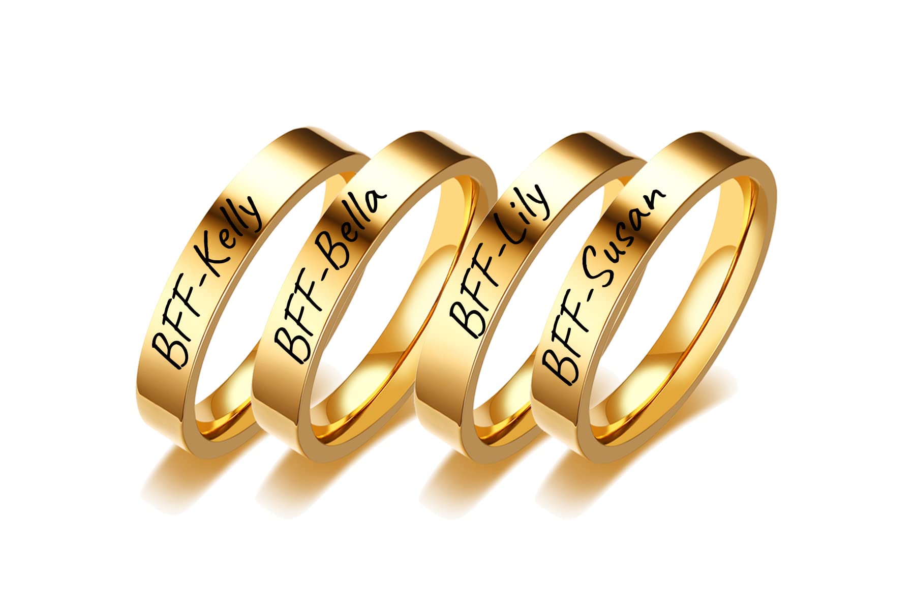MZZJ BFF Flat Stackable Ring