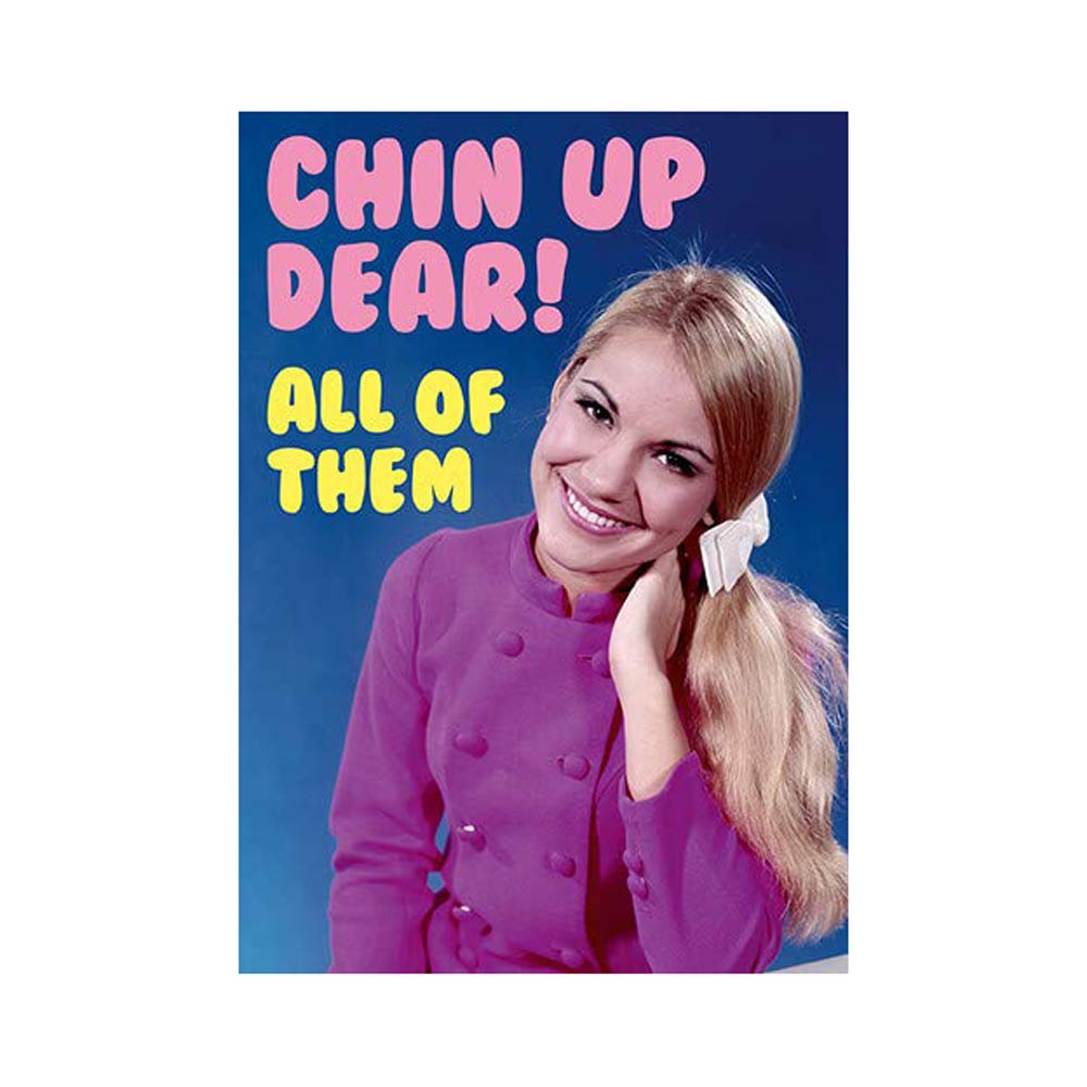 Dean Morris Cards Birthday Card for Friends - Cheeky Birthday - Humour - Cards for Friends - Chin up Dear