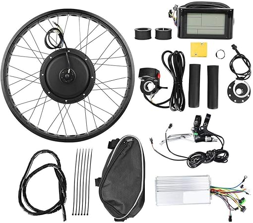 Elektrische fietskit, elektrische fiets 48V 1000W naafmotor conversiekit  wiel 26x4 inch met meter(rear drive) : Amazon.nl: Auto \u0026 motor